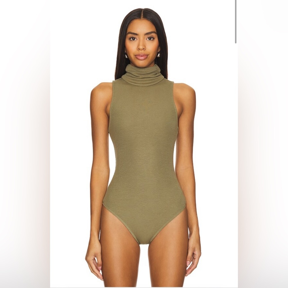 Lovers and Friends Revolve Blythe Olive Green bodysuit top XS